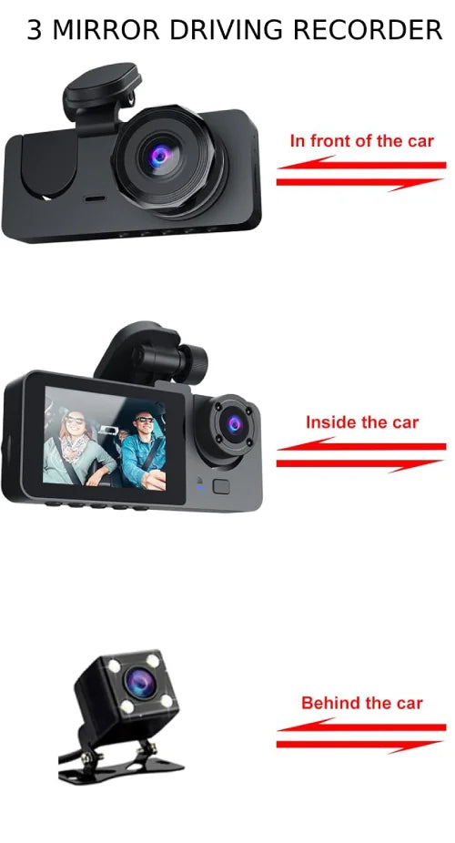 3 in 1 Dash cam video recorder